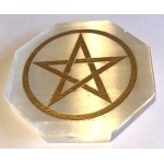 Selenite Charging Plate Pentagram